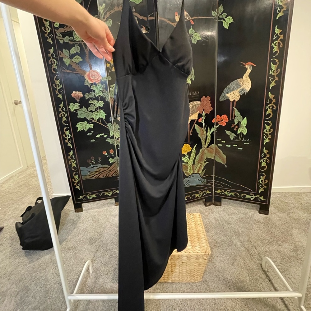 Le Chateau asymmetrical halter dress
